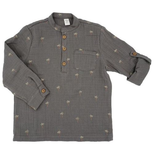Maximo - Kid's Mini Boy Hemd L/S - Haut À Manches Longues Taille 110, Gris