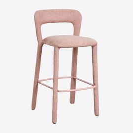 Lot De 2 Tabourets Hauts Avec Dossier Rembourré Brusel ¿75 Cm