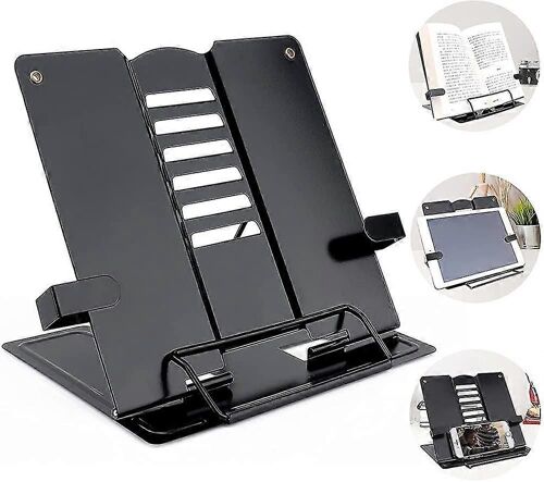 Support De Lecture En Métal,Support De Livre En Métal,Bookend Black,Livre De Recettes Sur Support De Lecture