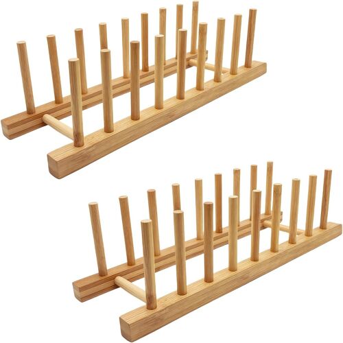 Ershi-Support D'assiettes Pour Armoires De Cuisine En Bambou - Pour Planche À Découper - Égouttoir À Vaisselle - Organisateur Pour[462]