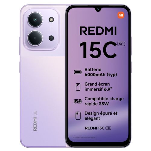 Smartphone Redmi 15C 256 Go Mauve XIAOMI
