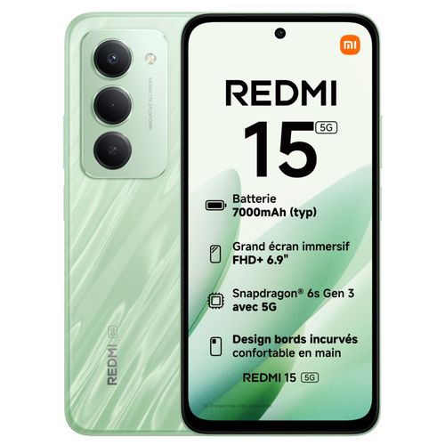 Smartphone Redmi 15 256 Go Vert XIAOMI