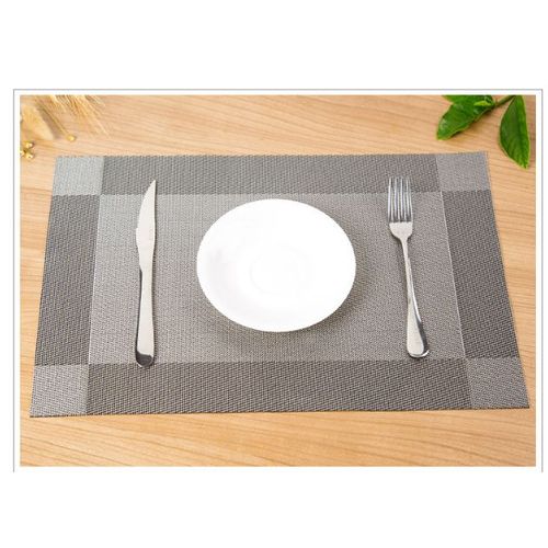Lot De 3 Sets De Table Antidérapants Et Résistants À La Chaleur Gris Argenté