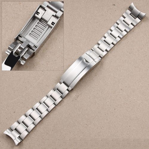 Bracelet De Montre À Fermoir Déployant Glidelock,20 21mm,Pour Rolex Submariner Daytona Gmt,En Acier Inoxydable Massif,Argent-20mm-Matter Silver