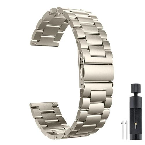Bracelet En Acier Inoxydable,20mm 22mm,Pour Samsung Galaxy Watch 7 6 5 4 5pro 40/44mm 6 Classic 43mm 47mm,Bracelet Métallique Pour Huawei Gt5 4pro-20mm-Starlight