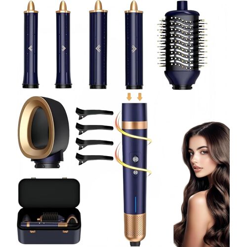 Brosse Soufflante Air Styler: 6 En 1 Magic Twist Cheveux Air Styler Sèche Cheveux Sèche-Cheveux Ionique Haute Vitesse Pour Bouclage, Coiffage, Séchage, Lissage, Volume 