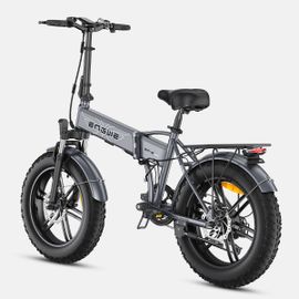 Vélo Électrique Pliable Engwe Ep-2 Boost 250 W Avec Pneus Larges 20 X 4,0 Et Autonomie De 120 Km, Gris