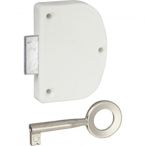 Serrure de meuble acier en applique HETTICH 20 mm réversible