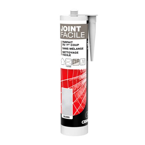 Joint pâte carrelage CERMIX gris clair 310 ml Joint facile gris clair 1m²