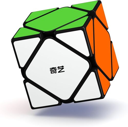 Roxenda Cube de Vitesse Cube Magique irrégulier, Cube Puzzle pour Enfants, Cube Lisse et Rapide pour s'amuser Rapidement(Skewb Cube)