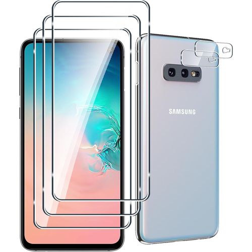 [3+2 Pièces Verre Trempé Pour Samsung Galaxy S10e Et Caméra Arrière Protecteur,Sans Bulles,9h Dureté,Anti-Rayures,Hd Film Protection Ecran Pour Samsung Galaxy S10e