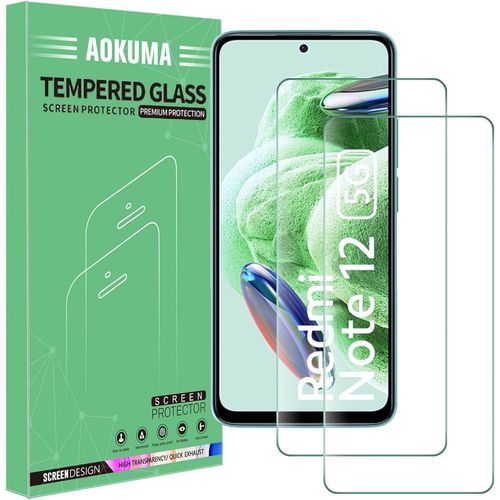 Verre Trempé Pour Xiaomi Redmi Note 12 4g/5g [Lot De 2] [0.26mm] [Extrêmement Résistant Aux Rayures] [Haute Définition][Facile À Installer] Protections D'écran