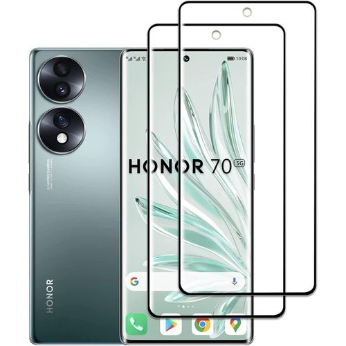 [2 Pièces] Verre Trempé Pour Honor 70, Hd Verre Film & 9h Vitre Protection, Anti-Rayures Film De Protection D'écran, [Sans Bulles] Film De Protection Écran Pour Honor 70,