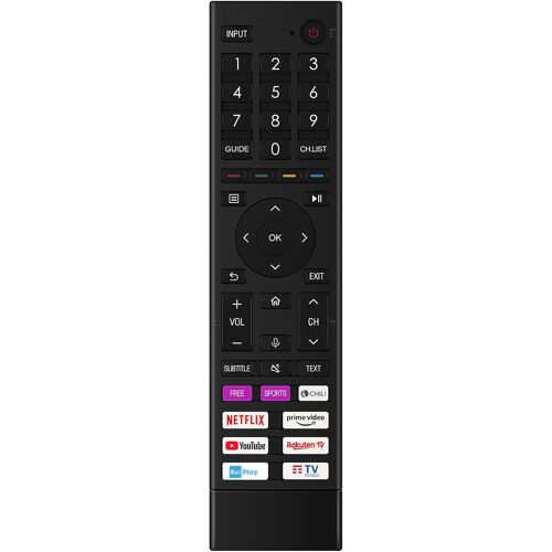 ERF3C80H Télécommande de Remplacement pour HISENSE TV ERF3A80 ERF3B80H ERF3D80H ERF3E80H ERF3H80H ERF3I80H 50A7GQ 50A70GQ 50A76GQ 50A77GQ 50A79GQ 55A7GQ 55A71GQ 55A76GQ 75A7GQ 75A70GQ 75A72GQ 75A77GQ