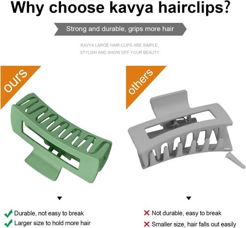 10 Pièces Grande Pince Cheveux Femme, Solides Pince A Cheveux Antidérapantes Pratique Belles Pinces À Cheveux Pour Femmes Cheveux Épais 