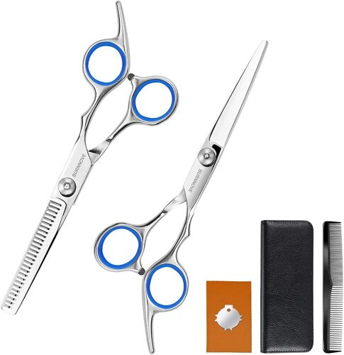 Ciseaux Coiffure Professionnel 6.7 Pouces Kit Ciseaux Coiffure Desepaissir Coupe De Cheveux En Acier Inoxydable Ciseaux À Cheveux Avec Peigne Et Étui De Protection Pour Domicile Salon De Coiffure 