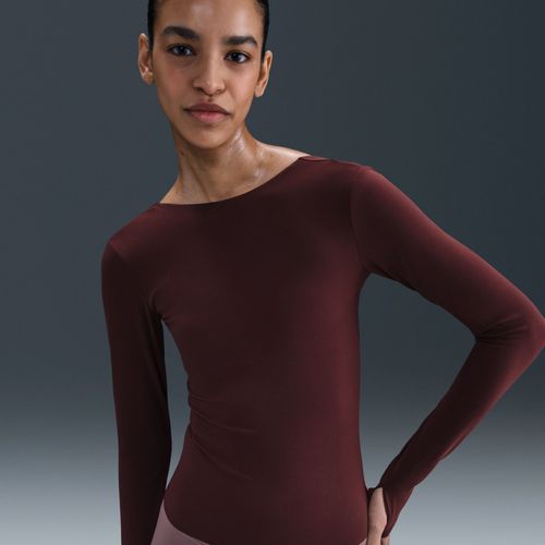 Haut À Manches Longues Dri-Fit Nike Zenvy Pour Femme - Rouge