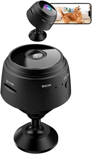 Camera Espion Mini Camera Surveillance WiFi Exterieure sans Fil 1080P Caméra de Surveillance Interieur/extérieur sans Fil avec Enregistrement Micro Cachée Détection Mouvement, Vision Nuit, Alerte