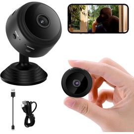 CAYPP-Caméra De Sécurité Intérieure Wifi Caméra Intérieure Sans Fil Vision Nocturne Hd 1080P Minicaméra Voyant Cacher Wifi