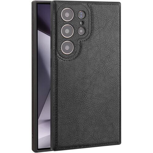 LORANKA-Coque pour Samsung Galaxy S25 Ultra Cuir, Vintage Classique Cuir PU d'affaires de Luxe Housse de Protection de Cadre de Caméra Antichoc Anti-Rayures Coque pour Samsung Galaxy S25 Ultra(Noir)