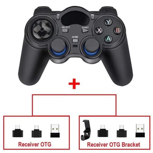 2.4g Contrôleur Manette Sans Fil Joystick Avec Otg Convertisseur Pour P3 Android Téléphone Tablette Pc Smart Tv Box