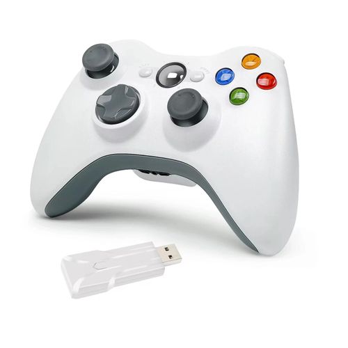 Manette De Jeu Xbox 360 2.4g, Pour Xbox 360/Slim/Elite/Winodow/Pc, Contrôleur Vidéo Sans Fil, Joystick À 6 Axes, Double Vibration