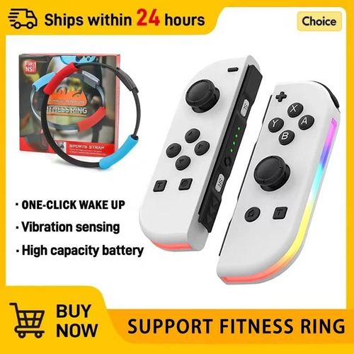 Contrôleur Sans Fil Pour Nintendo Ns/Oled/Lite Manette De Jeu Manette Double Vibration Turbo Télécommande 6 Axes Gyro L/R Joypad