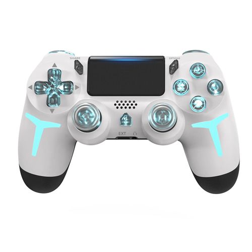 Gaminja Rgb Lumière Contrôleur De Jeu Sans Fil Pour Ps4 Ps3 Console Ordinateur Pc Led Bluetooth Manette 6 Axes Gyroscope Double Vibration