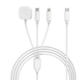 Chaeger Pad Magnétique Sans Fil Pour Montre 3 En 1,Câble De Chargeur Usb-A Type-C Pour Apple Watch 10/9/8/7/6/5/4/3/2 Se/Chargement Ultra Rapide.Type C Port.