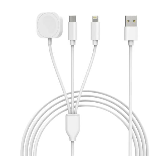 Chaeger Pad Magnétique Sans Fil Pour Montre 3 En 1,Câble De Chargeur Usb-A Type-C Pour Apple Watch 10/9/8/7/6/5/4/3/2 Se/Chargement Ultra Rapide.Usb Port.