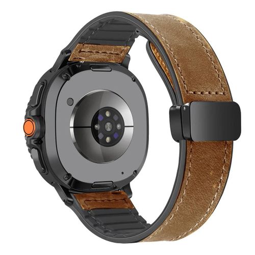 Bracelet En Cuir Et Silicone Pour Samsung Galaxy Watch 8,40mm,44mm,8 Classiques,46mm,Ultra 2025,47mm,Boucle Magnétique.Brb.Galaxy Ultra (2025)