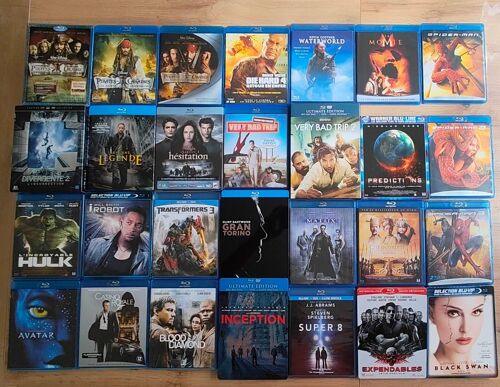 Lot 28 Blu-Ray ( Very Bad Trip, Pirates Des Caraïbes, Matrix, Gran Torino, Spiderman ....)