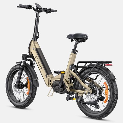 Vélo Électrique Engwe L20 3.0 Pro, 250 W, 100 Nm, Moteur À Entraînement Central, Suspension Intégrale - Champagne