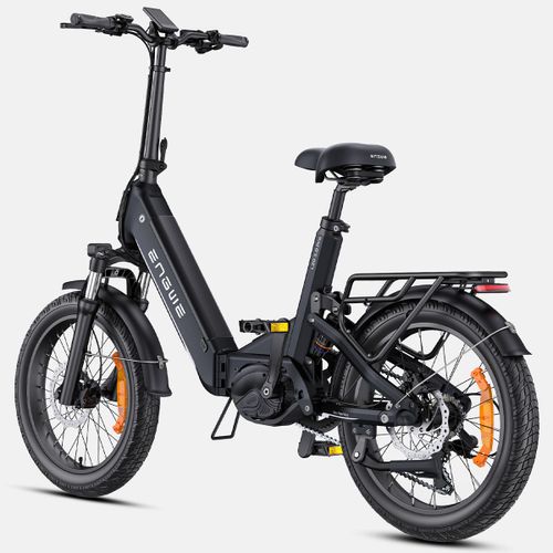 Vélo Électrique Engwe L20 3.0 Pro, 250 W, 100 Nm, Moteur À Entraînement Central, Suspension Intégrale – Noir