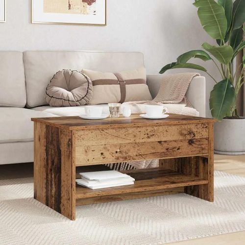 Vidaxl Table Basse Bois Ancien 80 X 50.5 X 41.5 Cm Bois D'ingénierie