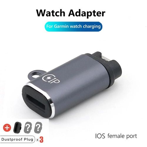 Adaptateur Portable De Chargement De Type C/Micro Usb/Ios,Pour Garmin Fenix 7 7s 7x 6 6s 6x 5 5s 5x Venu 2 2s,Convertisseur De Chargeur De Montre Intelligente.Ios Straight.