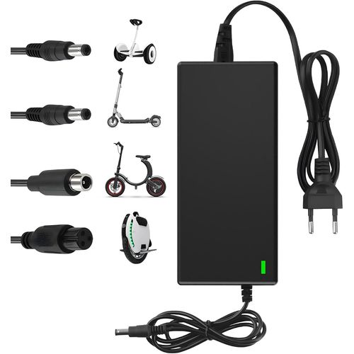 Asfasfq-Chargeur Trotinette Electrique, 42v 2a Chargeur Hoverboard Avec 4 Connecteurs, Chargeur Universel Pour Toutes Les Batteries Lithium De 36v, Compatible Avec Ninebot,Xiaomi Et D'autres