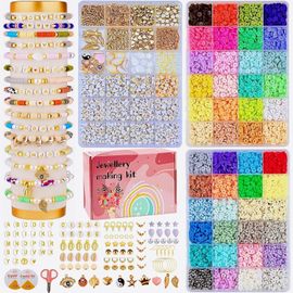 FASHEWELRY Lot De 2 000 Perles Rondes Plates En Résine Pour Fabrication De Bracelets, Colliers, Bijoux - 6 Mm - Chocolat
