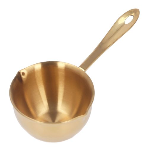 Casserole En Acier Inoxydable, Casserole De Cuisine Professionnelle à Domicile Avec Becs Verseurs Pour Le Chocolat Au Lait, Huile Chaude, Or