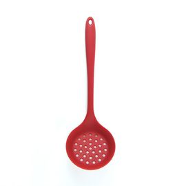 Spatule D'éCumoire à Fente En Silicone, CuillèRe LéGèRe à Fente, Louche Passoire Avec Long Manche