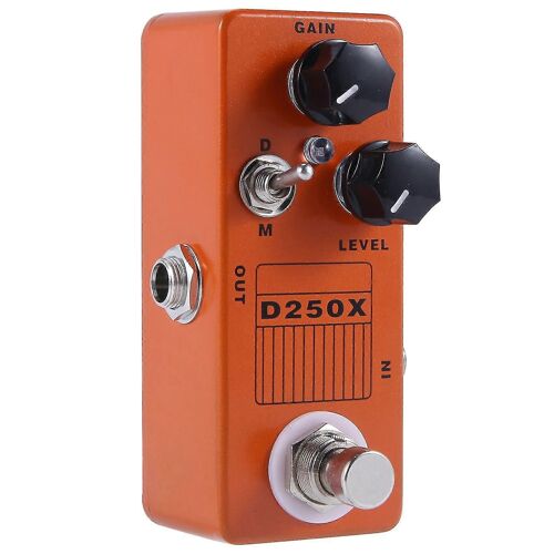 Pédale D'effet Guitare Préampli Overdrive D250x Mini Avec Commutateur True Bypass