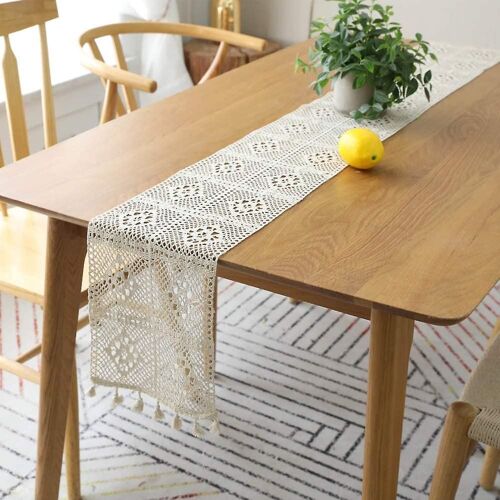 Chemin De Table En Macramé, Chemin De Table En Dentelle Au Crochet Fait Main, Pour Décoration De Table, Festival De Mariage Par