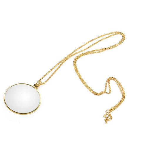 Loupe Monocle 5x Pour Collier (Dorée)