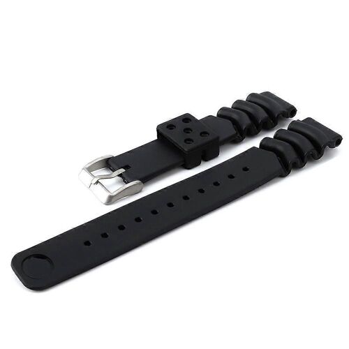 Bracelet De Montre De Rechange En Silicone Noir, Étanche, Avec Boucle Ardillon, Pour Submariner (20 Mm/0,79 Po)