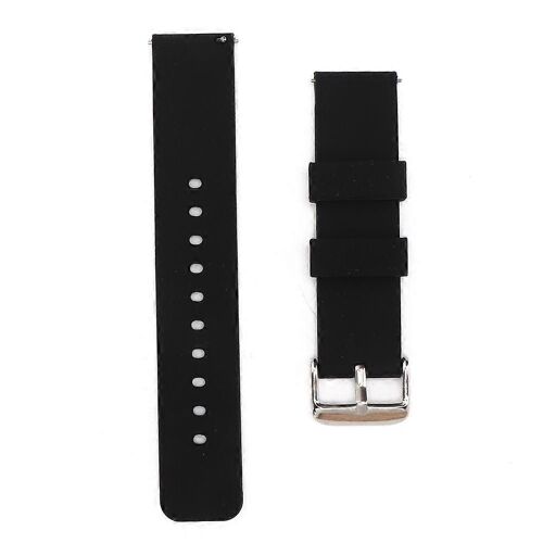 Bracelet De Montre En Silicone 20 Mm Avec Barre À Ressort À Dégagement Rapide Pour Amazfit Moto S1 20 Mm, Noir