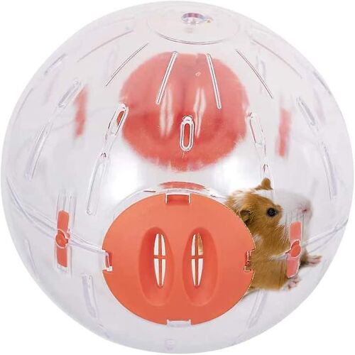 Balle Pour Hamster 12 Cm, Roue D'élimination Pour Petit Animal De Compagnie En Plastique Et Jolie Balle D'exercice En Soie Dorée