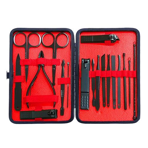 Kit De Manucure, Coupe-Ongles, Kit De Pédicure 19 En 1, Ciseaux À Ongles Professionnels, Kit De Toilettage Avec 