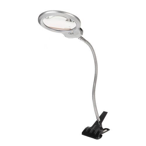 Loupe À Pince 2x Et 6x, Double Lentille, Flexible, 2 Led, Loupe À Pince Avec Lumière