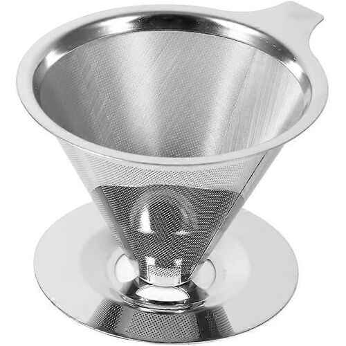 Tasse à café en acier inoxydable avec filtre à double couche en maille pour la randonnée et les sorties