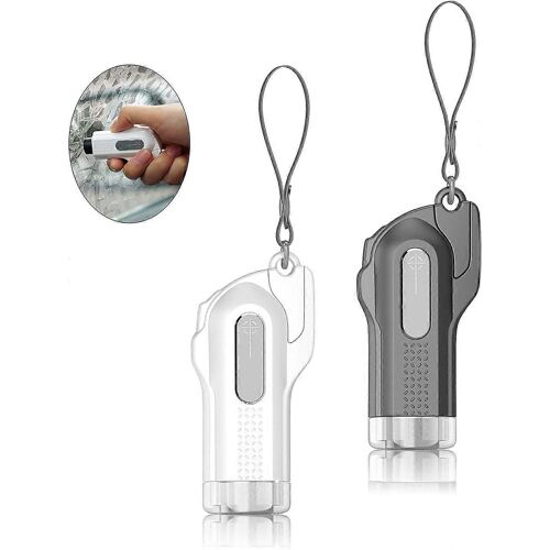Outil De Sauvetage Porte-Clés 2 Pièces, Brise-Vitre, Coupe-Ceinture De Sécurité, Marteau D'urgence Pour Voiture, Tête En Acier Tungstène